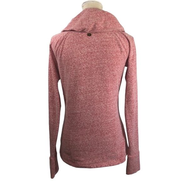 Athleta Women’s Heathered Red funnel neck long sleeved pullover top Size Small - Picture 3 of 11